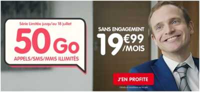 Encore 10 jours pour saisir la Série Limitée 50Go NRJ Mobile à 19.99€ par mois ... 