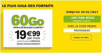 PROMO : La Poste Mobile brade son forfait 60Go à moins de 20 euros