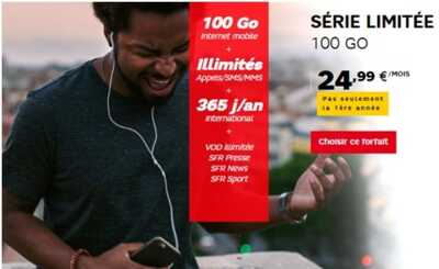 SFR (Altice) : Nouvelle série limitée 100Go avec SFR Sports et SFR Play