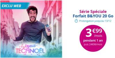 Un forfait 20Go à 3.99 euros, c'est jusqu'à ce soir chez Bouygues Telecom ! 