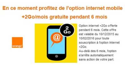 Bon plan : L’option Internet 2Go offerte avec votre forfait Orange ! 