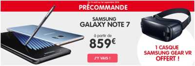 Le Samsung Galaxy Note 7 dispo chez NRJ Mobile (en précommande)
