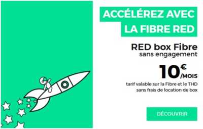La Fibre chez RED by SFR à 10 euros par mois et pas seulement la première année !