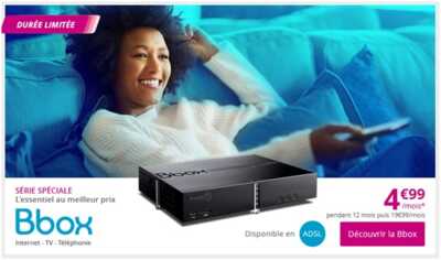 Durée Limitée : La Bbox de Bouygues Telecom à 4.99 euros par mois