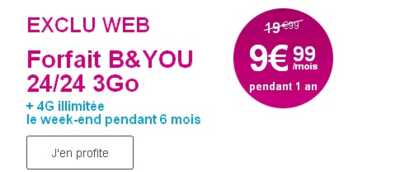 Zoom spécial Noël : Le forfait 24/24 3Go à 9.99€ par mois chez Bouygues Telecom !
