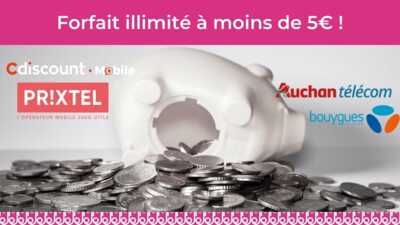 Black Friday avant l'heure : Quatre forfaits illimités à moins de 5€ par mois