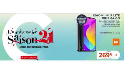 Bon plan Cdiscount : Le Smartphone Xiaomi Mi 9 Lite + un bracelet connecté à seulement 269€