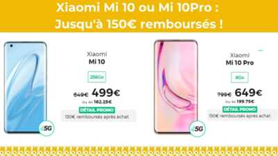 Bon plan : Grosse remise sur les Smartphones Xiaomi Mi 10 et Mi 10 Pro !
