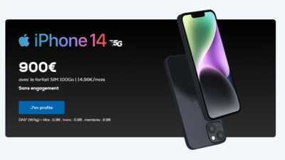 Bon plan chez La Poste Mobile : l’iPhone 14 à 900 € avec un forfait 100 Go sans engagement !