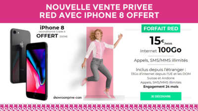 Bon plan du jour : Un iPhone 8 offert avec RED 100Go à 15€