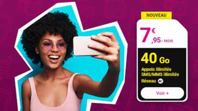 Bon plan  : un nouveau forfait mobile 40Go à seulement 7.95€ et sans hausse de prix au bout d'un an