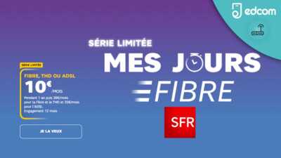 Bonne nouvelle ! SFR prolonge sa Série Limitée BOX Fibre ou ADSL à 10€ par mois