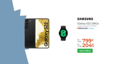 C'est Noël avant l'heure chez Cdiscount grâce à l'opération Black November et la promo Galaxy S22 avec une Galaxy Watch4 offerte !