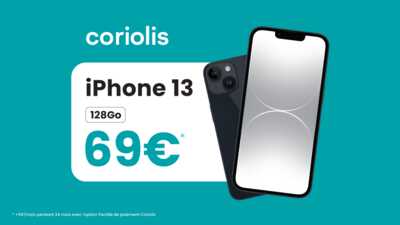 Promo iPhone 13 5G + forfait 300 Go Coriolis