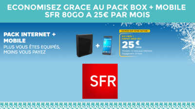 Craquez pour le pack SFR Box + Forfait mobile 80Go à 25€ !