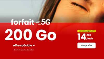 Découvrez les nouveaux forfaits sans engagement de SFR avec 100 et 200Go de 5G dès 10.99€ par mois