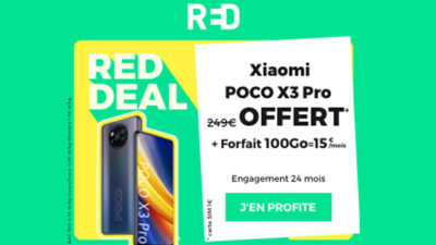 DERNIER JOUR pour profiter du RED DEAL avec un smartphone XIAOMI POCO X3 offert !