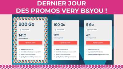 Forfait mobile : Dernier jour pour les promos VERY B&You de Bouygues Telecom