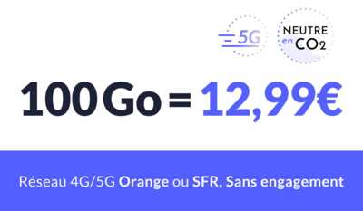 Forfait mobile en promo : une maxi formule 100 à 200 Go dès 12,99 € par mois sur SFR ou Orange !