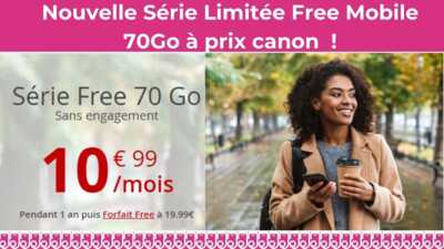 Free booste la data sur sa Série Spéciale : 70Go à 10.99 euros par mois