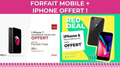 IPHONE OFFERT chez RED by SFR ou avec la nouvelle vente privée Free mobile !
