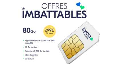 L'offre incontournable pour passer à la 5G sans se ruiner : ce forfait mobile 80Go à seulement 7.99€ par mois sans engagement de durée