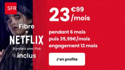 La Fibre + Netflix à prix canon chez SFR : profitez de cette offre spéciale !