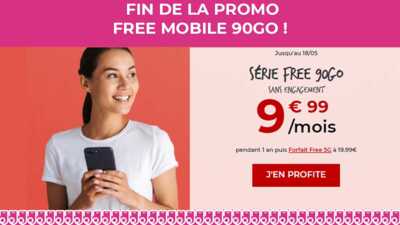 La Série Spéciale Free Mobile 90Go à 9.99 euros s’arrête ce soir !