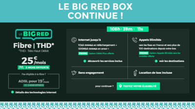 Le BIG RED continue sur les BOX Internet avec 2 mois gratuits