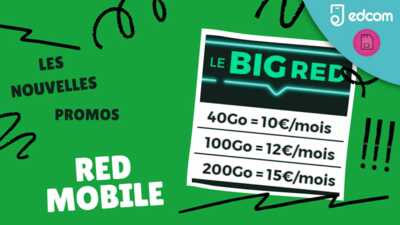 Le BIG RED est de retour ! Profitez des promos RED Mobile sans attendre !