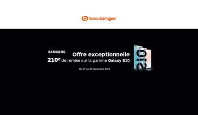 Noël continue encore un peu ! Le Samsung Galaxy S10E profite de 210€ de remise chez Boulanger