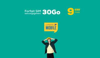Les bons plans La Poste Mobile avec un forfait illimité 30Go à 9,99€ et la Box Internet à 19,99€