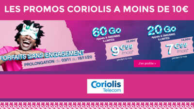 Les promos forfaits illimités à prix fous en Novembre chez Coriolis  !