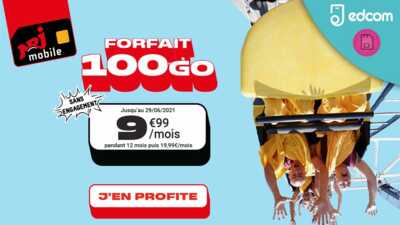 NRJ dégaine une promo 100Go à 9,99€ par mois juste pour aujourd'hui !