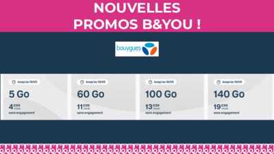 Ne ratez pas les nouveaux forfaits B&You en promotion dès 4,99€