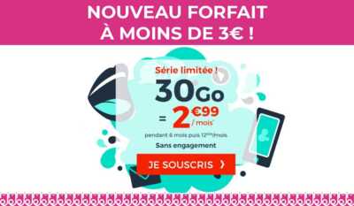 Nouveau forfait pas cher à moins de 3€/mois chez Cdiscount Mobile !