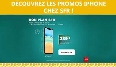 Nouvelle promo iPhone 11 chez SFR, seulement 269€ avec un forfait mobile 80Go !