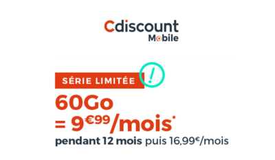 Nouvelle promo à moins de 10€ chez Cdiscount Mobile
