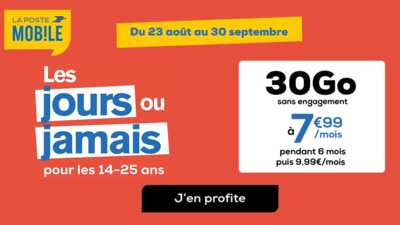 Nouvelles promos : Les jeunes à l'honneur chez La Poste Mobile