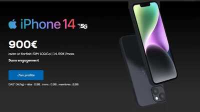 Obtenez un iPhone 14 à 900€ avec le forfait 100 Go sans engagement de La Poste Mobile !