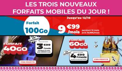 PROMO DU JOUR : découvrez trois nouvelles promos forfait mobiles dès 3,99€ !