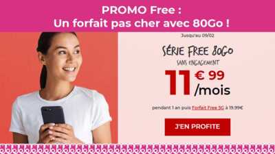 PROMO Free : Le forfait pas cher avec 80Go toujours d'actualité