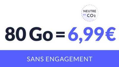 Profitez sans attendre d’un forfait mobile 80 Go à seulement 6,99 € par mois !