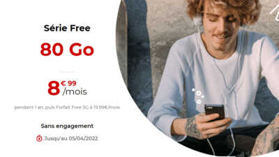 Prolongation : forfait FREE mobile 80Go à 8€99 encore disponible !
