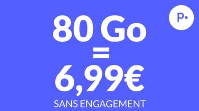 Promo exceptionnelle : votre forfait mobile 80 Go à 6,99€ !