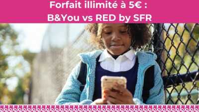 Quel forfait illimité à 5€ par mois choisir : B&You de Bouygues Telecom ou RED by SFR ?