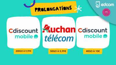 Quelques journées de plus sont accordées aux bons plans forfaits Auchan et Cdiscount
