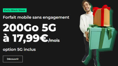 RED lance son forfait Black Week avec 200Go de 5G à 17.99€ par mois sans engagement de durée