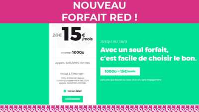 SURPRISE : RED by SFR lance une promo forfait mobile de dernière minute avec 100Go de 4G !