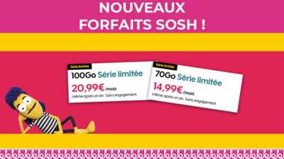 Sosh Mobile vous propose deux nouveaux forfaits mobiles en promotion !